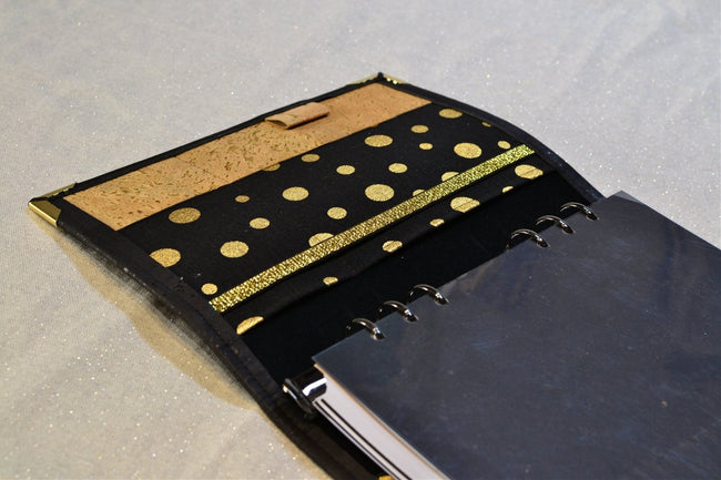 Organiseur A5 Lune sur liège noir - Pack agenda 2025 - Shirley Chiche planner