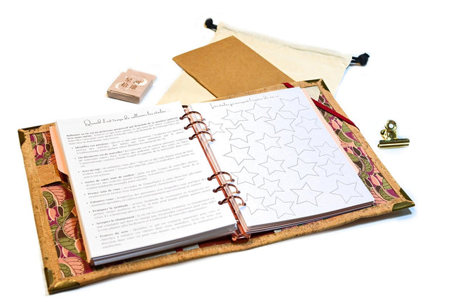 Organiseur A5 Magique 3 liège Fauve & nude - Pack agenda 2025 - Shirley Chiche planner