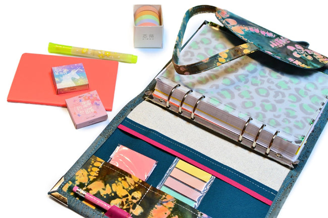 Organiseur Artisan A5 La créative en liège bleu pétrole - Pack agenda 2025 - Shirley Chiche planner