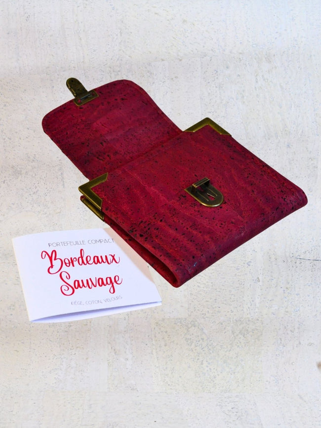 Portefeuille compact « Bordeaux Sauvage » - Les jours souples