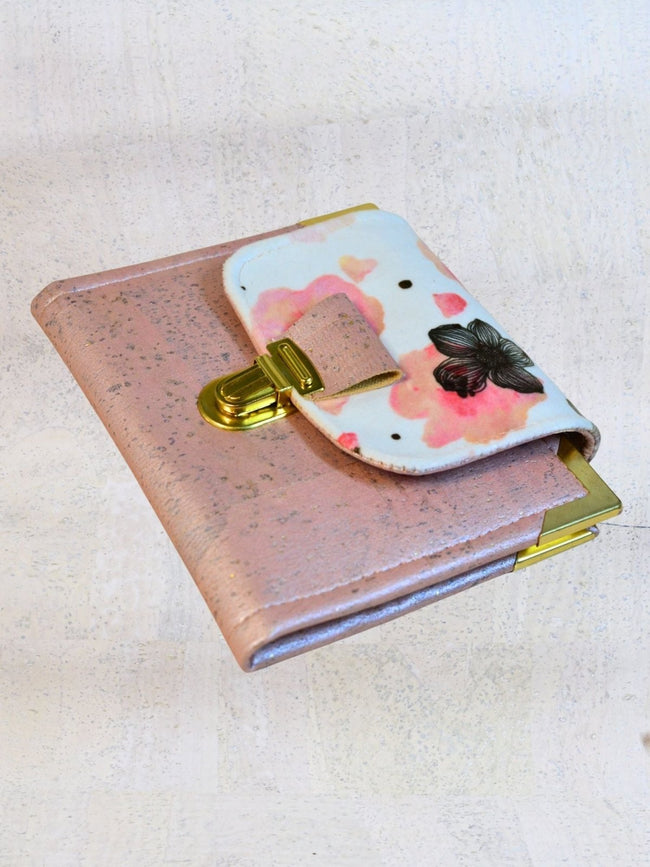 Portefeuille compact « Bouquet Rose » - Les jours souples