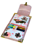 Portefeuille compact « Bouquet Rose » - Les jours souples