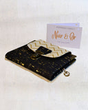 Portefeuille compact « Noir & Or Graphique » - Les jours souples