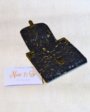 Portefeuille compact « Noir & Or Graphique » - Les jours souples