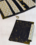 Portefeuille compact « Noir & Or Graphique » - Les jours souples