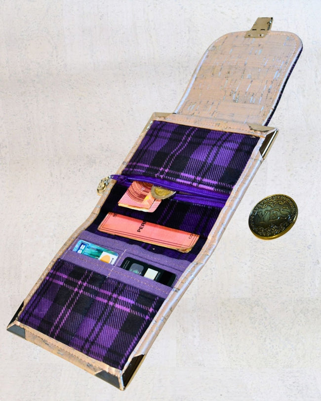 Portefeuille compact « Portefeuille « Lune écossaise » - Les jours souples