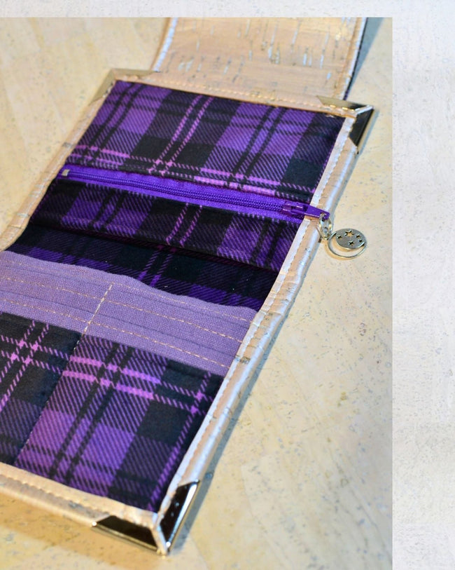 Portefeuille compact « Portefeuille « Lune écossaise » - Les jours souples