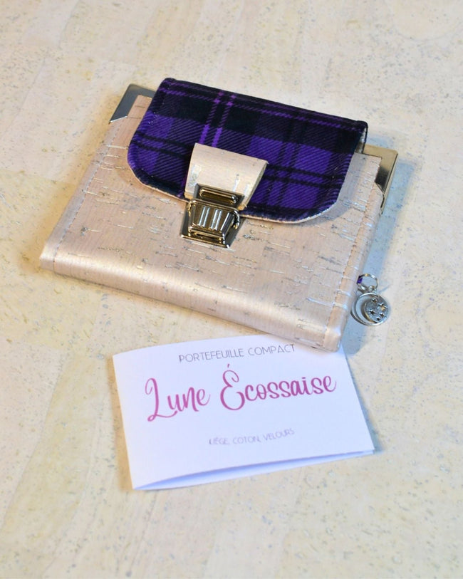 Portefeuille compact « Portefeuille « Lune écossaise » - Les jours souples