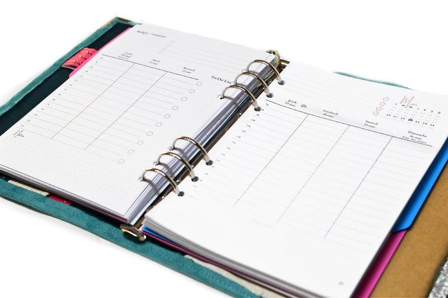 Recharge A5 agenda 2026 avec espace de note et priorités - Les jours souples