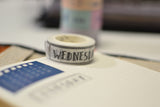 bullet journal masking tape jours de la semaine organisation du mois