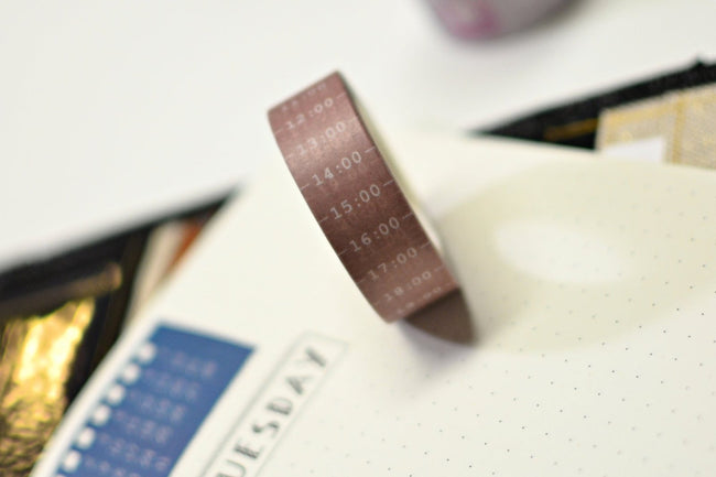 Horaires - Rouleau Masking tape - Bujo & co - Shirley Chiche planner