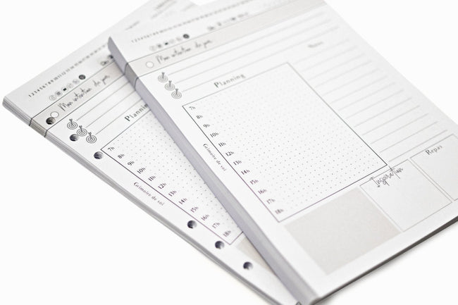 La recharge de planning à la journée pour rester concentré.e ! - Shirley Chiche planner
