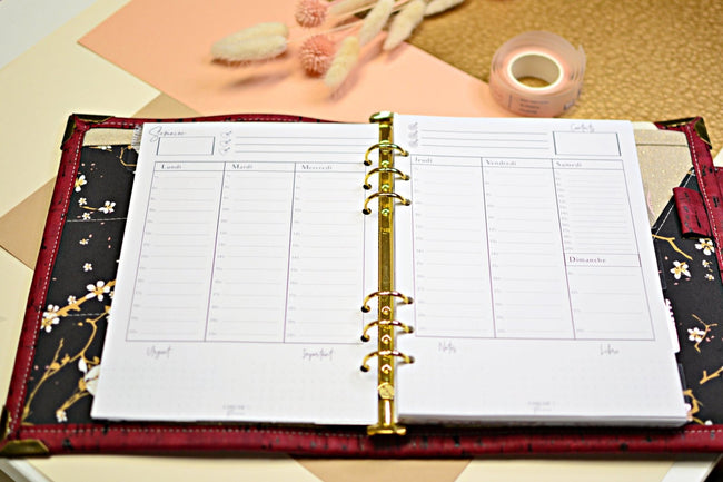 La recharge perforée pour votre planning hebdomadaire - Shirley Chiche planner