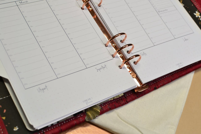 La recharge perforée pour votre planning hebdomadaire - Shirley Chiche planner