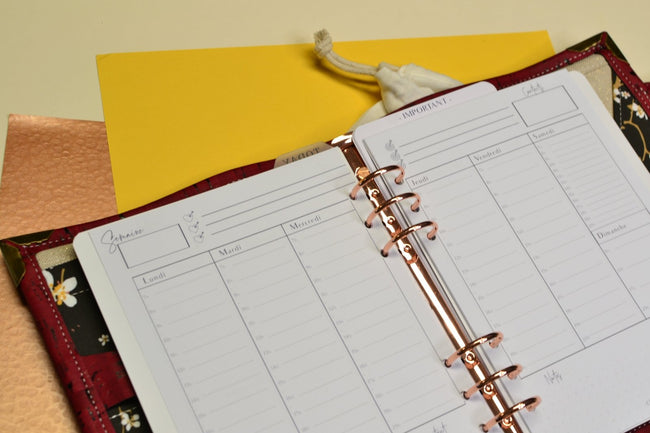La recharge perforée pour votre planning hebdomadaire - Shirley Chiche planner