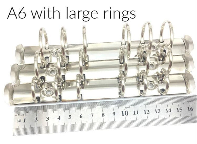 Mécanisme argent pour planner A6 - Gros anneaux de 3 cm - Shirley Chiche