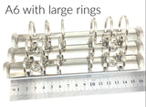 Mécanisme argent pour planner A6 - Gros anneaux de 3 cm - Shirley Chiche