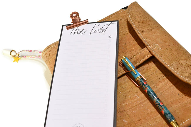 Porte stylo trombone en métal noir ou or rose - Shirley Chiche planner