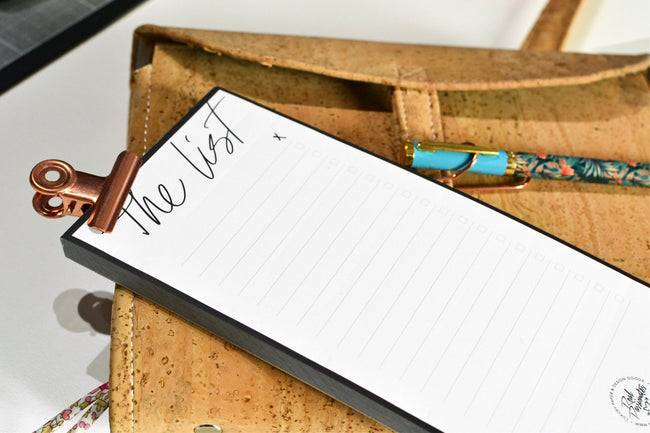 Porte stylo trombone en métal noir ou or rose - Shirley Chiche planner