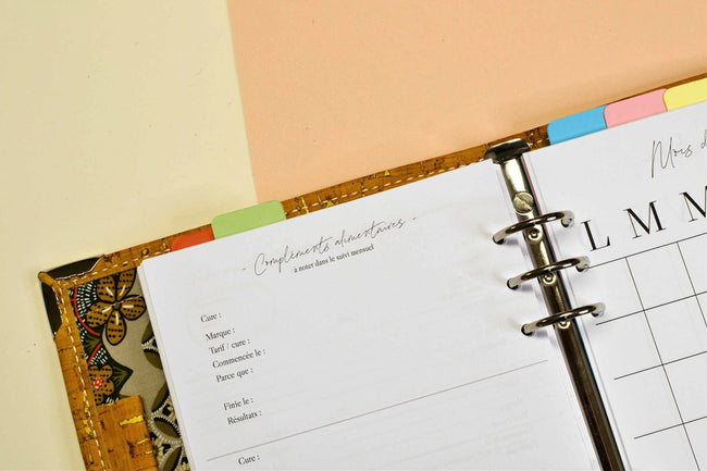 insert a5 routine beauté pour organiseur planner français, recharge routine beauté A5 pour suivre ses rituels de beauté, shirley chiche les jours souples