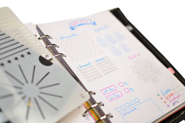 Set de 20 pochoirs pour Bullet Journal & carnet - Shirley Chiche planner