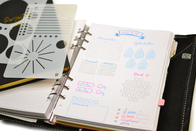 Set de 20 pochoirs pour Bullet Journal & carnet - Shirley Chiche planner