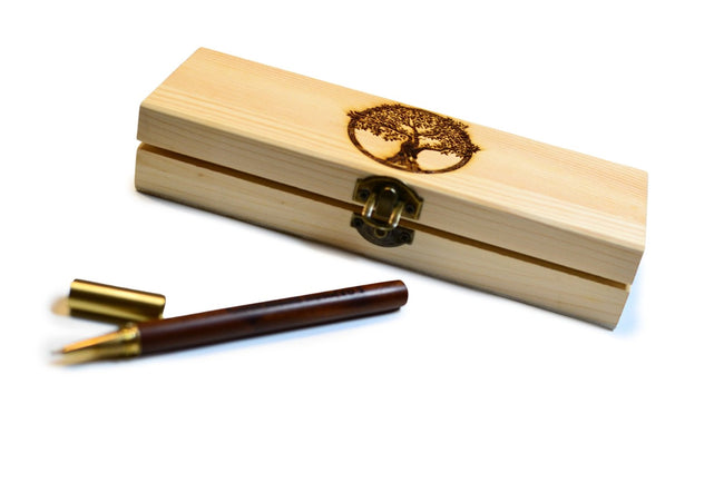 Stylo à bille en bois avec gravure personnalisée - Shirley Chiche planner